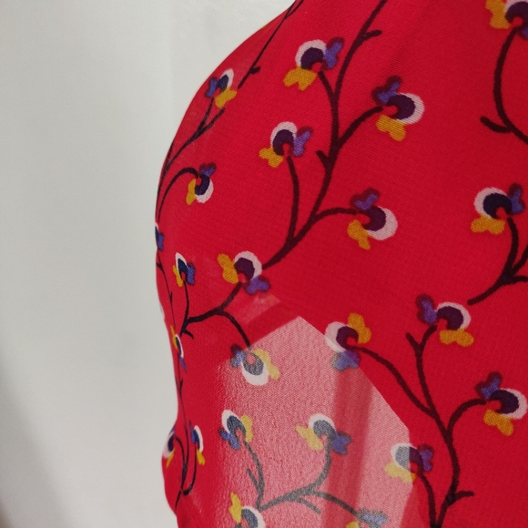 Old Navy Red Floral Mini Skirt - Picture 6 of 8